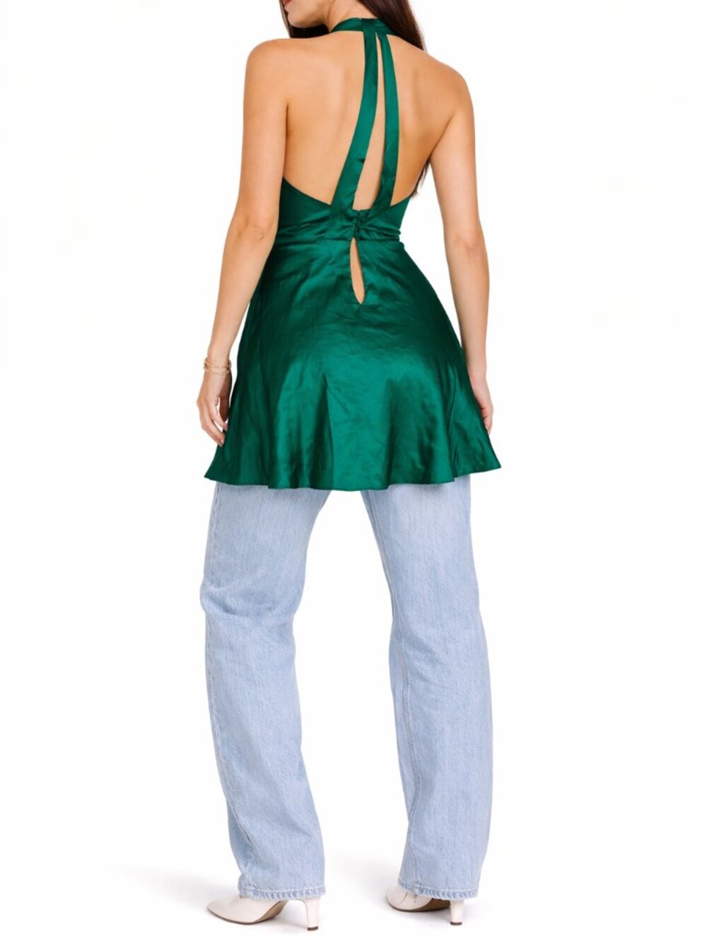 Vintage Victoria’s Secret Gold Label 100% Silk Halter Slip Dress | P (Small) - Picture 2 of 8